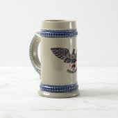 Chope À Bière Ancien Aigle Américain "Fier D'Avoir Servi" (Devant gauche)