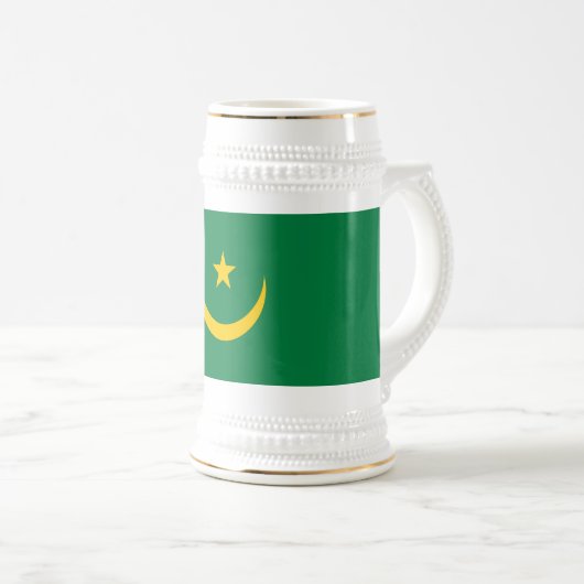 Chope À Bière Ancien drapeau mauritanien (Devant droit)