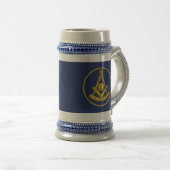 Chope À Bière Ancien Maître Freemason Carré et Compass Masonic (Devant droit)