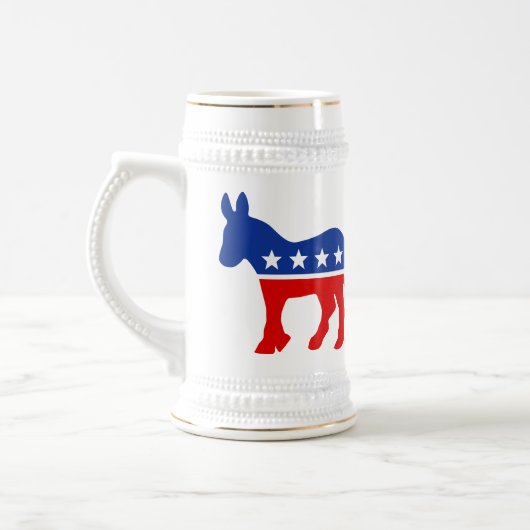 Chope À Bière Âne Stein de Démocrate (Gauche)