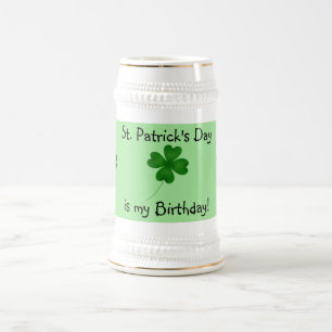 Chope À Bière Anniversaire de Jour de la Saint Patrick