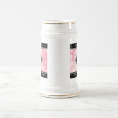 Chope À Bière Anniversaire Mariage élégant du 2e Rose Quartz (Centre)