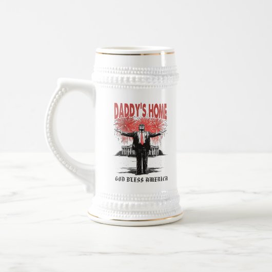 Chope À Bière *~* AP16 Maison de Trump Daddy Maison Blanche MAGA (Gauche)