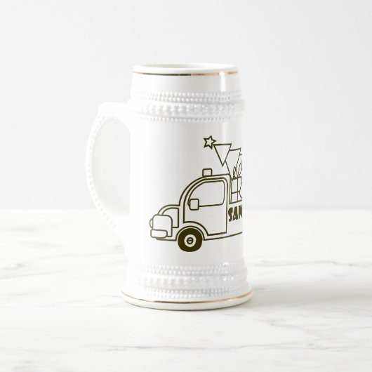 Chope À Bière Aperçu camion de Noël Père Noël vue côté voiture (Devant gauche)