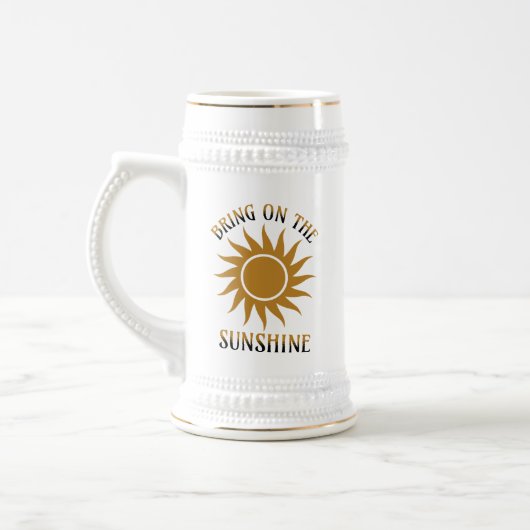 Chope À Bière Apportez le soleil doré (Gauche)