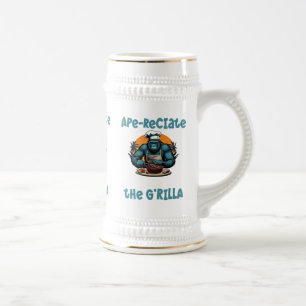 Chope À Bière Appréciez Le Maître du BBQ G'rilla Amusement de Mo