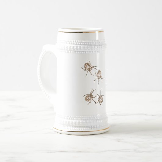 Chope À Bière Araignée Araignée Spiderman Golden and White Stein (Devant gauche)