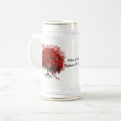 Chope À Bière Arbre à feuilles de coeur rouge (Devant gauche)
