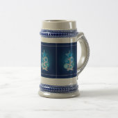 Chope À Bière Arbre de Noël bleu (Devant droit)