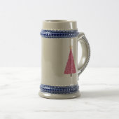Chope À Bière Arbre de Noël rose (Devant droit)