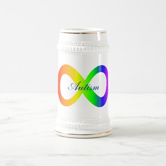 Chope À Bière Arc-en-ciel d'autisme (Centre)