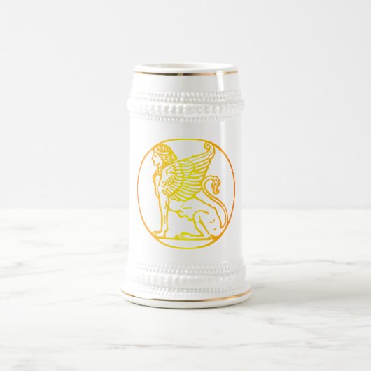 Chope À Bière Argent Or (Centre)