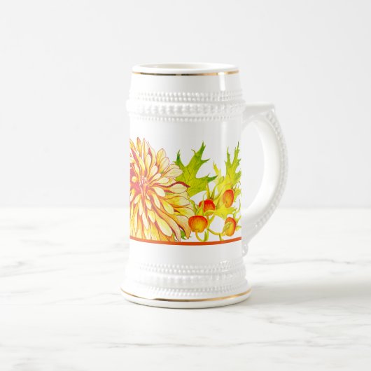 Chope À Bière Arrivée d'automne sur un Stein (Devant droit)