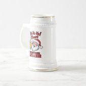 Chope À Bière Art de Noël amusant Père Noël (Devant gauche)