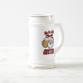 Chope À Bière Art de Noël amusant Père Noël (Devant droit)