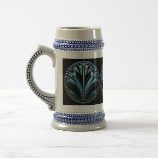 Chope À Bière Art Déco Blue Design Stein