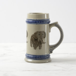 Chope À Bière Art des éléphants d'animaux sauvages