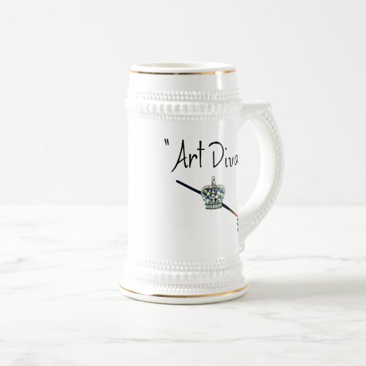 Chope À Bière "Art Diva" - ‘jusqu'à la mort nous Art. (Devant droit)