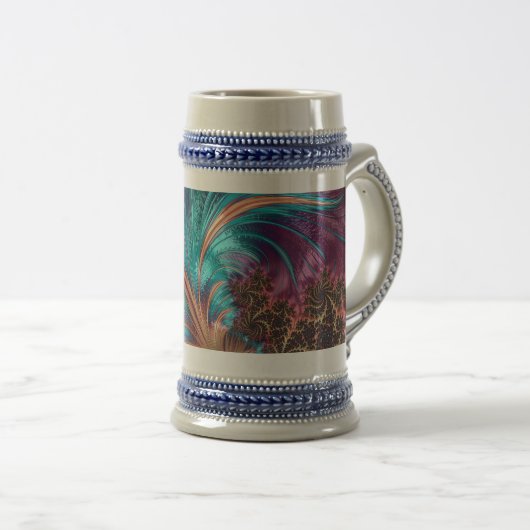 Chope À Bière Art fractal moderne (Devant droit)