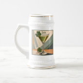 Chope À Bière Art Shamrock Martini Mid Century Modern Sláinte ! (Gauche)