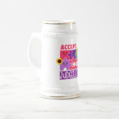 Chope À Bière Autisme - Musique Cadeau (Devant gauche)