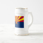Chope à bière avec drapeau de l'Arizona (Devant droit)