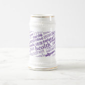 Chope à bière avec le texte SANTÉ (Centre)