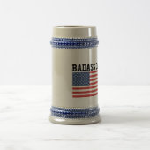 CHOPE À BIÈRE BADASS PATRIOTIC BEER STEIN (Centre)