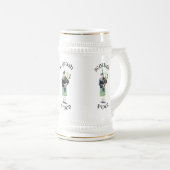 Chope À Bière Bagpiper de gentillesse dans Green Kilt (Devant droit)