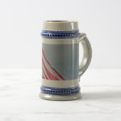 Chope À Bière Bald Eagle et le drapeau américain (Devant droit)