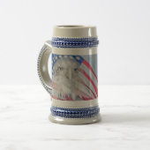 Chope À Bière Bald Eagle et le drapeau américain (Devant gauche)