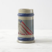 Chope À Bière Bald Eagle et le drapeau américain (Centre)