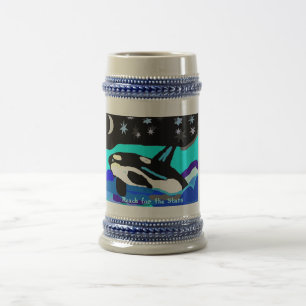 Chope À Bière Baleine d'orque d'étoile de Nightime, portée pou