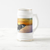 Chope À Bière Baleines au coucher du soleil (Devant droit)