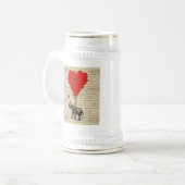 Chope À Bière Ballons éléphants et en forme de coeur (Devant gauche)