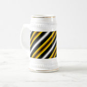 Chope À Bière Bandes arc-en-ciel blanc jaune (Devant gauche)