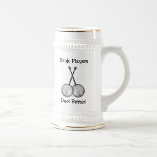 Chope À Bière Banjo Duet Stein