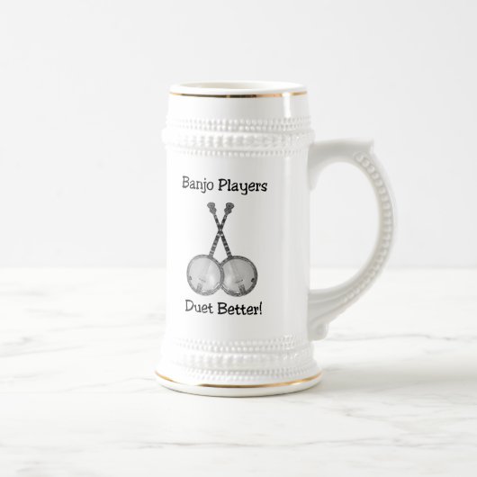 Chope À Bière Banjo Duet Stein (Droite)