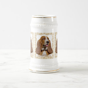 Chope À Bière Basset Hound Portrait Stein
