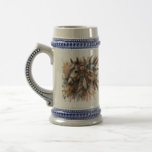 Chope À Bière Beau cheval boho