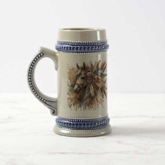 Chope À Bière Beau cheval boho (Gauche)