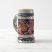 Chope À Bière beauté de sirène aux cheveux foncés (Devant gauche)