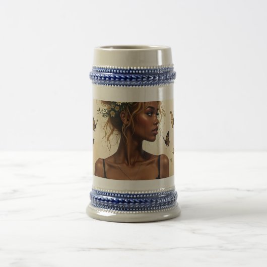 Chope À Bière Beauté Éthérée en Fleur (Centre)