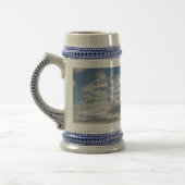 Chope À Bière Beaux nuages Gris/Bleu Stein 22 oz (Gauche)