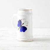 Chope À Bière Belle conception de papillons d'été (Devant gauche)