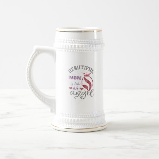 Chope À Bière Belle maman est comme un ange (Gauche)