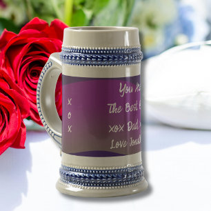 Chope À Bière Best Ever Papa Cadeau Rustique classique Nom de sc