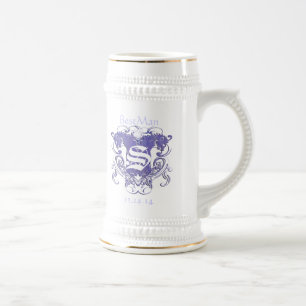 Chope À Bière BestMan Mariage Stein Vintages Lions 2 têtes