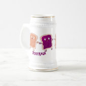 Chope À Bière Beurre d'arachide mignonne et caricature sandwich (Devant gauche)