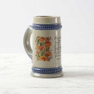 Chope À Bière Bible florale Verre à bière allemand